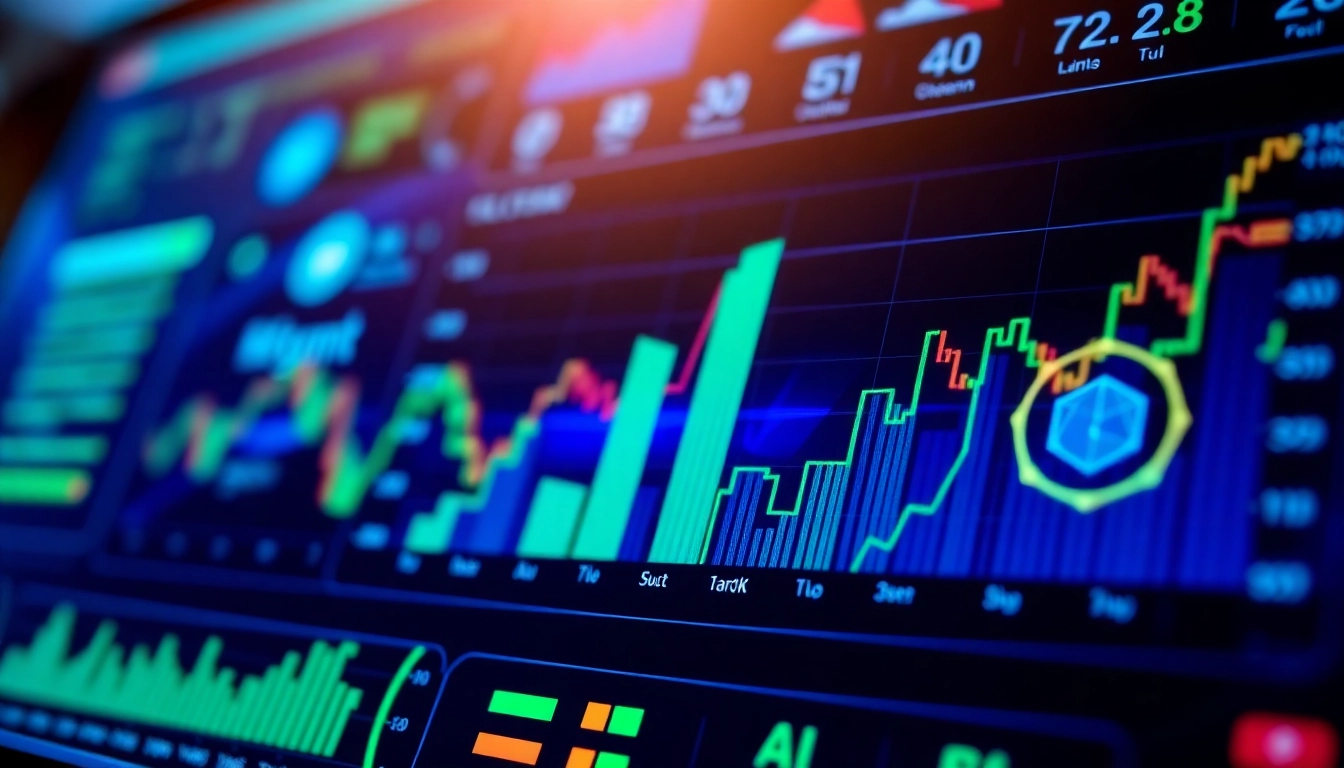 Illustration of aicoin trading platform with AI integration and real-time blockchain data for